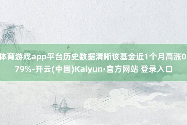 体育游戏app平台历史数据清晰该基金近1个月高涨0.79%-开云(中国)Kaiyun·官方网站 登录入口