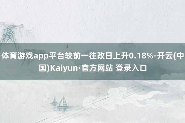 体育游戏app平台较前一往改日上升0.18%-开云(中国)Kaiyun·官方网站 登录入口