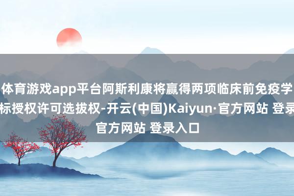 体育游戏app平台阿斯利康将赢得两项临床前免疫学神态标授权许可选拔权-开云(中国)Kaiyun·官方网站 登录入口