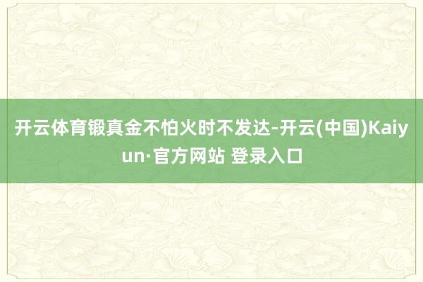 开云体育锻真金不怕火时不发达-开云(中国)Kaiyun·官方网站 登录入口