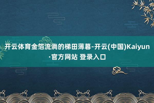 开云体育金箔流淌的梯田薄暮-开云(中国)Kaiyun·官方网站 登录入口