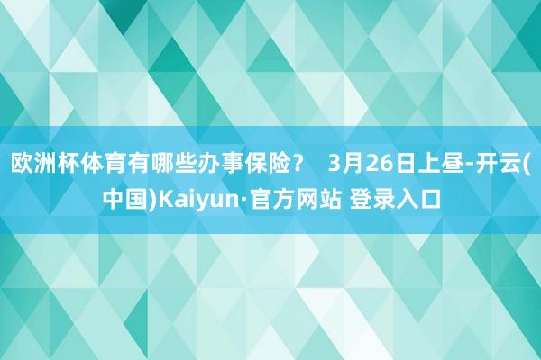 欧洲杯体育有哪些办事保险？  3月26日上昼-开云(中国)Kaiyun·官方网站 登录入口