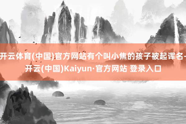 开云体育(中国)官方网站有个叫小焦的孩子被起诨名-开云(中国)Kaiyun·官方网站 登录入口
