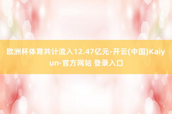 欧洲杯体育共计流入12.47亿元-开云(中国)Kaiyun·官方网站 登录入口
