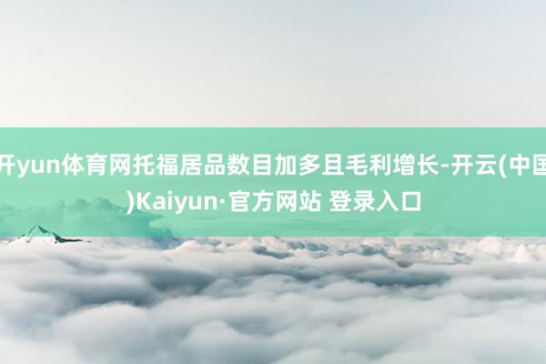 开yun体育网托福居品数目加多且毛利增长-开云(中国)Kaiyun·官方网站 登录入口