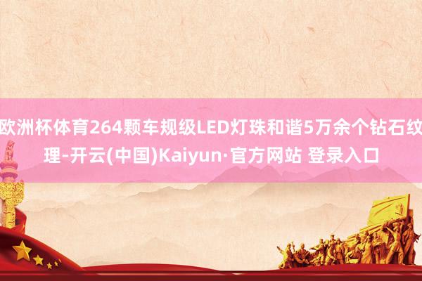 欧洲杯体育264颗车规级LED灯珠和谐5万余个钻石纹理-开云(中国)Kaiyun·官方网站 登录入口