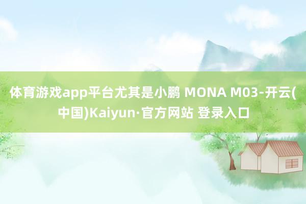 体育游戏app平台尤其是小鹏 MONA M03-开云(中国)Kaiyun·官方网站 登录入口