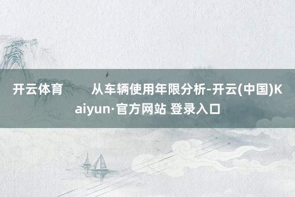 开云体育        从车辆使用年限分析-开云(中国)Kaiyun·官方网站 登录入口
