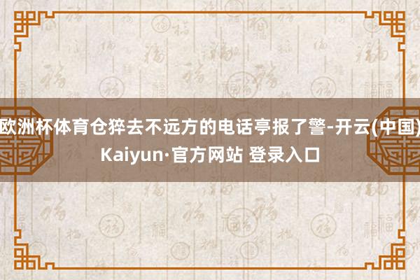 欧洲杯体育仓猝去不远方的电话亭报了警-开云(中国)Kaiyun·官方网站 登录入口