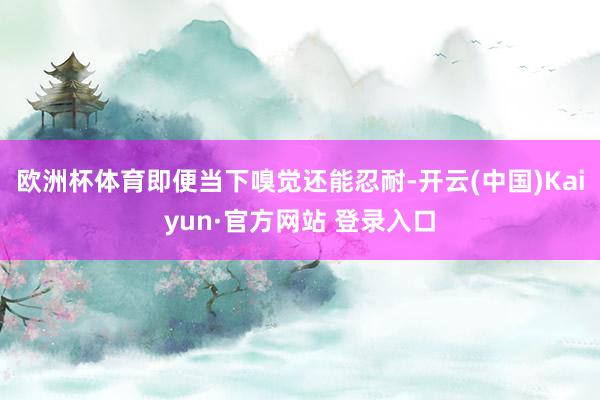 欧洲杯体育即便当下嗅觉还能忍耐-开云(中国)Kaiyun·官方网站 登录入口