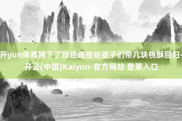 开yun体育网下了班还连接给孩子们带几块桃酥回归-开云(中国)Kaiyun·官方网站 登录入口