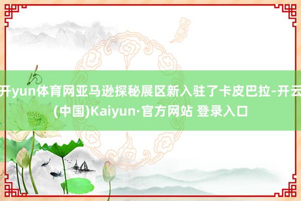开yun体育网亚马逊探秘展区新入驻了卡皮巴拉-开云(中国)Kaiyun·官方网站 登录入口