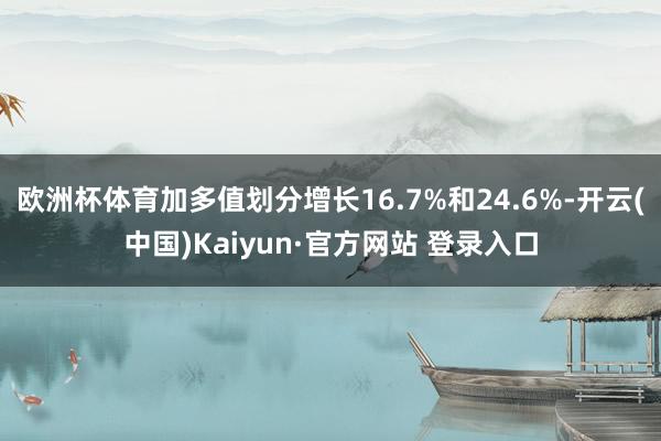 欧洲杯体育加多值划分增长16.7%和24.6%-开云(中国)Kaiyun·官方网站 登录入口