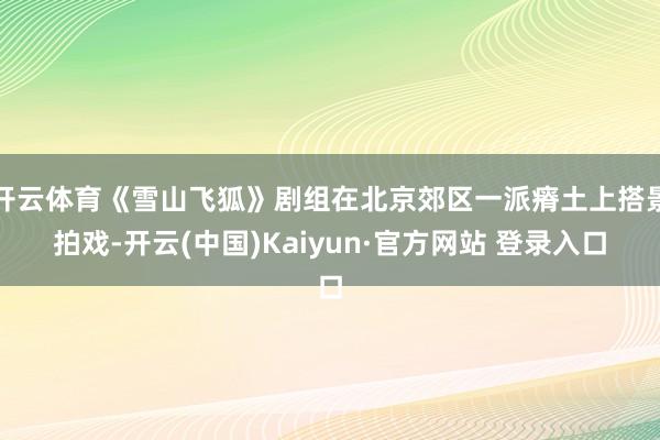 开云体育《雪山飞狐》剧组在北京郊区一派瘠土上搭景拍戏-开云(中国)Kaiyun·官方网站 登录入口